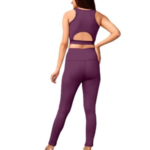 <b>Women</b> Yoga Set Two Piece Stretch Sports Bra High Waist <b>Leggings</b> Fitness Workout Training Activewear Clothing Yoga Set - Product Image 2