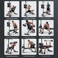 Banc de musculation multifonctionnel tout-en-un avec extension pour les jambes pour la musculation en intérieur