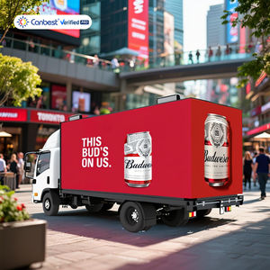 Canbest Écran publicitaire mobile tout-en-un sur camion, 13ft 16ft, avec affichage LED en conteneur, alimentation silencieuse par batterie, pour événements nocturnes - Product Image 1