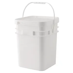 Hỗ trợ tùy chỉnh màu Trắng Cam Xanh 5 gallon 20 lít nhựa vuông xô