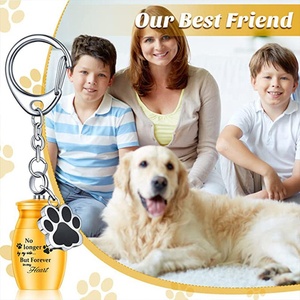 Qbellpet Özel Evcil Hayvan Urn Anahtarlıkları Evcil Hayvan Kremasyon Takıları Pati Urn Kolye Köpek Külleri Hatırası Paslanmaz Çelik Yavru Evcil Hayvan Tabutları - Product Image 2
