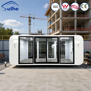 ออฟฟิศสำเร็จรูปเคลื่อนย้ายได้ Apple Cabin ขนาด 6 เมตร พร้อมกระจกสองด้าน สำหรับสำนักงานกลางแจ้ง - Product Image 1
