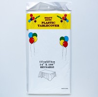 Nappe jetable en plastique pour événements, grande taille, rectangulaire, couleur unie, en PE, imperméable, fournitures de fête