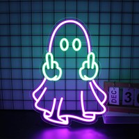 Enseignes néon en gros Vice City, néon LED personnalisé, forme fantôme, style dessin animé, anime, décoration murale pour fête et bar, garantie 1 an