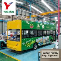 Bus de tourisme électrique à double étage et toit ouvert, directement de l'usine, avec éclairage LED, pour les centres de villégiature, les hôtels, les parcs à thème et les zones touristiques