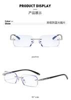 Nouvelles montures de lunettes en mosaïque à bords coupés, vente en gros, mode professionnelle, lunettes anti-lumière bleue, montures ultra-légères en TR90