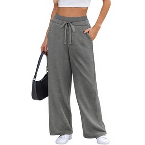 Pantalones Deportivos para Mujer, Pierna Ancha, Cintura Alta, Holgados, Casuales, de Felpa, 100% Algodón, Moda Y2K, Ropa de Gimnasio para Otoño e Invierno - Product Image 6