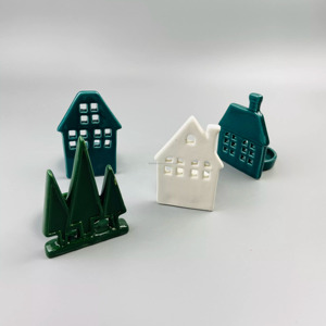 Pas cher Arbre Forme <span class=keywords><strong>Photophore</strong></span> <span class=keywords><strong>Maison</strong></span> Forme En Céramique <span class=keywords><strong>Photophore</strong></span> Bougeoir De Noël Décoration - Product Image 6