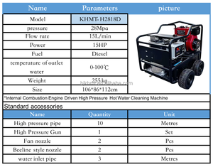 Limpiador de alta presión <span class=keywords><strong>con</strong></span> <span class=keywords><strong>motor</strong></span> diésel, <span class=keywords><strong>motor</strong></span> de combustión interna de 4000PSI, máquina de limpieza de agua caliente, industrias minoristas de restaurantes - Product Image 6