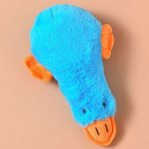 Plush Duck <b>Squeaky</b> <b>Toy</b> For Dogs Cats Indoor Chew Play Blue Green Medium Size Pet <b>Toy</b> - Product Image 4