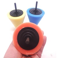 Automobile 100mm disque de polissage de moyeu de roue Fine-grossier-moyen cirage coton cône éponge boule réduction meulage voiture polissage