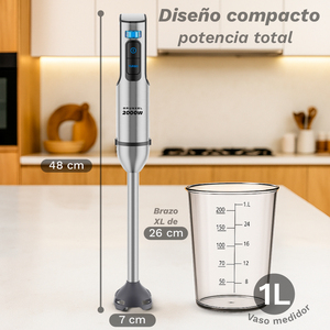 Frullatore manuale Grunkel 2000W con funzione Turbo e accessori per preparare frullati - Product Image 2