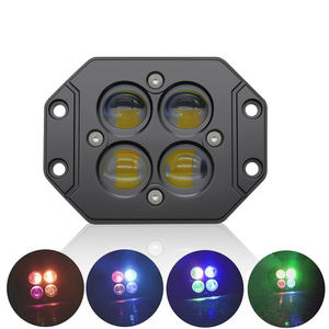 ไฟสปอร์ตไลท์เสริม RGB LED ขนาด 5 นิ้ว สี่ดวง สีสันสดใส 6000k 9-36V IP67 สำหรับดัดแปลง/อัพเกรด MO59 4x4 รถมอเตอร์ไซค์ รถจี๊ป - Product Image 2