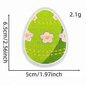 New Iron on Embroidery Cute <b>Easter</b> Egg Patch for Clothes <b>Bag</b> Decoration - Product Image 6