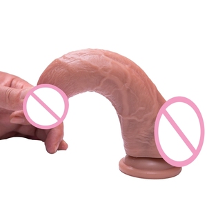JoyPark Bestseller Dildo in Silicone Morbido da 8,07 Pollici, Testa Marrone a Doppio Strato, Senza Ftalati, Impermeabile, Ecologico, Inodore - Product Image 1
