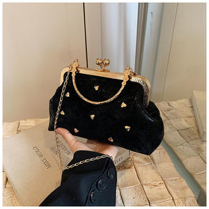 2025 Vintage <span class=keywords><strong>tracolla</strong></span> a <span class=keywords><strong>catena</strong></span> da donna pieghevole alla moda pochette con manico in metallo <span class=keywords><strong>borsa</strong></span> e borsetta - Product Image 6