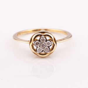 แหวนแต่งงานทองคำ18K สำหรับผู้หญิง R-9013ไทยทำด้วยหินโรเดียมชุบสำหรับปาร์ตี้ - Product Image 4