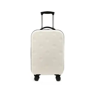 यूरोप 24" पीतल टैग उपहार बॉक्स सामान ट्रॉली फिटिंग फोल्डेबल यात्रा सूटकेस
