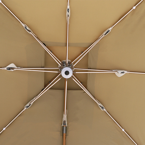 Parasols de patio en bois avec éclairage LED solaire, parasol de plage - Product Image 3