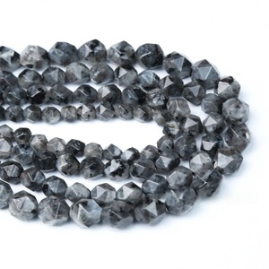 Diamond Cut <strong>Black</strong> Glitter Stone <strong>Beads</strong> Sparse Elongated Moonstone <strong>Beads</strong> for DIY Bracelet &amp; Necklace Wholesale Jewelry Accessories - Product Image 2