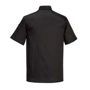 PORTWEST - C734BKRL Kent chefs chaqueta negra-EAN 5036108176915 CHEFS AND FOOD INDUSTRY WORKWEAR - Product Image 2