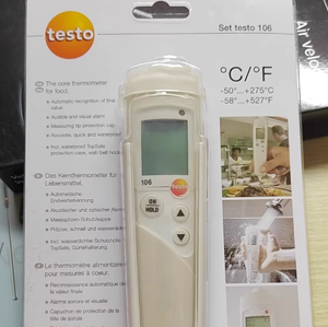 เทอร์โมมิเตอร์วัดอุณหภูมิน้ำสำหรับทำขนม Testo 106 หน้าจอ OLED มาตรฐาน IP67 สำหรับวัดอุณหภูมิอาหารในครัว - Product Image 1