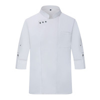 Haute qualité Chef manteau Chef veste Chef chemise hauts hôtel Restaurant café boulangerie travail uniforme chemise pour unisexe
