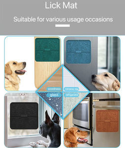 Pola Natal bentuk persegi Lick Pad bantuan kecemasan hewan peliharaan tahan lama pengumpan lambat mangkuk silikon anjing Lick Mat dengan cangkir hisap - Product Image 4