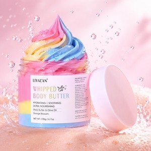 Beurre corporel fouetté au karité, marque privée OEM, crème hydratante végane et biologique pour le corps avec huile <span class=keywords><strong>d</strong></span>'olive et <span class=keywords><strong>fleur</strong></span> <span class=keywords><strong>d</strong></span>'<span class=keywords><strong>oranger</strong></span> pour peaux sèches - Product Image 2
