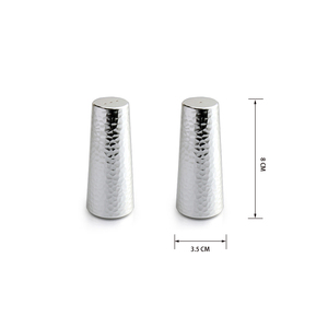 Ensemble de 2 salières et poivrières durables en gros avec brosse Accessoires de cuisine en métal plaqué argent - Product Image 2