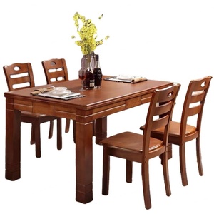 Venta Directa de Fábrica, Juego de Mesa de Comedor de Madera de Diseño Clásico para Comedor - Product Image 1
