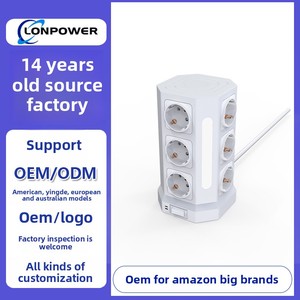Groothandel Op Maat Europese Standaard High Power Verticale Toren <span class=keywords><strong>Plug</strong></span> 12-Holes Multifunctionele Stopcontact Netsnoer Verlengaansluiting - Product Image 6