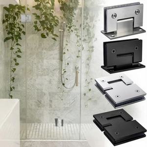90/180 Modern Stainless Steel Glass Hinges Heavy Duty 5MM Thickness Glass Bracket Clamp Bathroom <b>Shower</b> Door Support Clip - Product Image 1