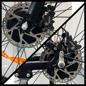 Bicicleta eléctrica plegable de montaña de 26 pulgadas con motor dual y logotipo personalizado, bicicleta eléctrica plegable con neumáticos gruesos para adultos. - Product Image 6