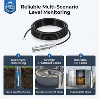 Capteur de niveau d'eau submersible AICE TECH IP68, sortie 4-20 mA, transmetteur de niveau de pression hydrostatique pour puits profond et réservoir