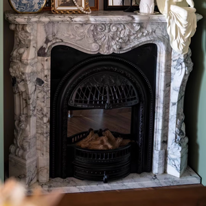 Hanging Fireplace Mantel and Stone Fireplace for TV Stand and Accessories and <strong>Marble</strong> Fireplace Insert <strong>Hearth</strong> <strong>Slab</strong> - Product Image 2