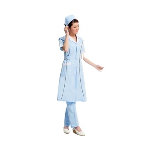 Señoras de alta calidad Cuidado DE LA SALUD Enfermera Catering Cuidador Hospital Raya Enfermería Uniforme Vestido DE TRABAJO - Product Image 5