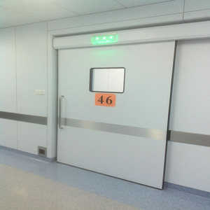 Portes d'hôpital automatiques anti-radiation LONGXUAN, isolation thermique, construction en acier inoxydable/HPL pour les hôpitaux philippins - Product Image 1
