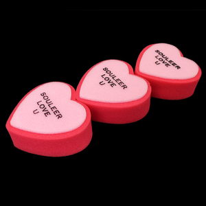 Wholesale Heart-Shaped Red Bath Sponge Exfoliating Brush Durable Portable Body Remover Factory Supply for <strong>Pet</strong> <strong>Cleaning</strong> <strong>Bathing</strong> - Product Image 5