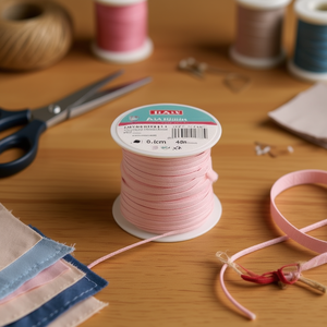 Nastro in camoscio ILAN 0,3 cm x 4 m rosa chiaro per artigianato e cucito - Product Image 3