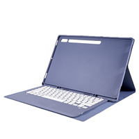 Keyboard dengan Casing Pelindung untuk Samsung Galaxy Tab S7 PLUS 12.4 inci T970, Tab S7 FE 12.4 inci T730, Tab S8 PLUS 12.4 inci X800