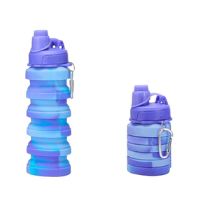 โรงงาน CZFIT ขายส่งขวดน้ำพับได้สีรุ้ง ปลอดสาร BPA สีตามสั่ง ฝาเกลียว ดื่มได้โดยตรง สำหรับทุกเพศ - Product Image 2