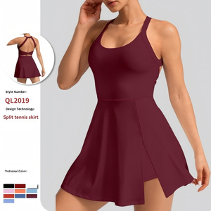 Gaun Olahraga Ukuran Besar Bahan Bernapas untuk Musim Panas, Cepat Kering, Sejuk, Pakaian Yoga, Fitness Outdoor, Golf, Tenis - Product Image 2