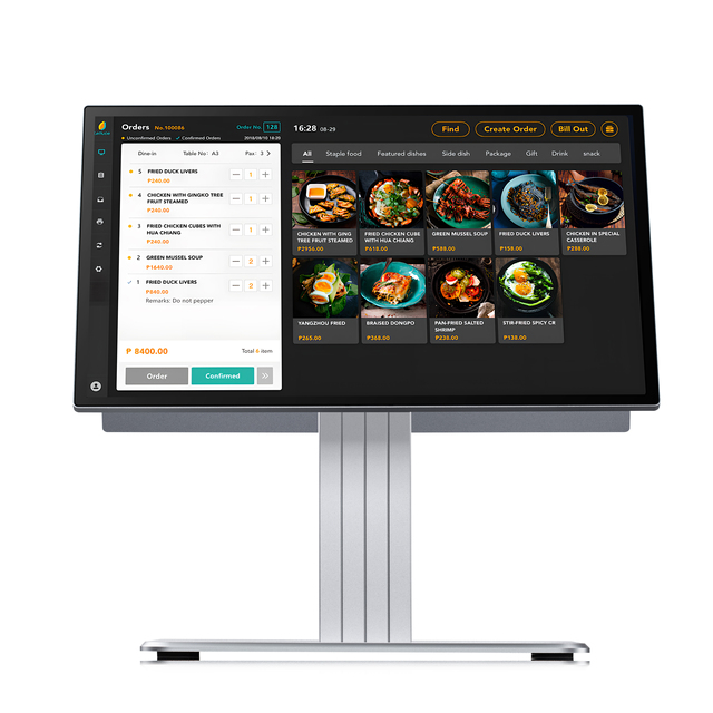 Dual-Screen POS Computer Cash Register for Restaurant Supermarket Desktop All-in-one Machine Touch Screen