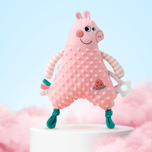 Edredón Kawaii para bebé de 35CM, muñeco suave para <span class=keywords><strong>dormir</strong></span>, conejo, elefante, cerdo, Tigre, peluche, muñeco de peluche, juguete D072 - Product Image 5