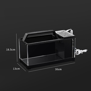 <span class=keywords><strong>Acuario</strong></span> Pequeño <span class=keywords><strong>de</strong></span> Escritorio <span class=keywords><strong>con</strong></span> Filtro Lateral, Luz LED, Base Extraíble, Tapete Calefactor, Sistema <span class=keywords><strong>de</strong></span> Circulación <span class=keywords><strong>de</strong></span> <span class=keywords><strong>Agua</strong></span>, Pecera Decorativa - Product Image 1
