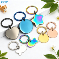 Placa de Identificación para Mascotas de Acero Inoxidable con Formas Mixtas de Corazón, Estrella, Círculo y Pez, Etiqueta Personalizada con Nombre de Perro, Regalo Estético de Joyería para Mascotas