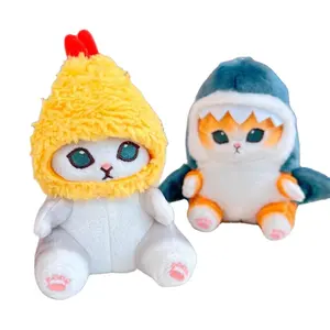 Poupée en peluche mignonne avec requin chat, crevettes frites, dessin animé japonais populaire, pendentif en peluche - Product Image 1