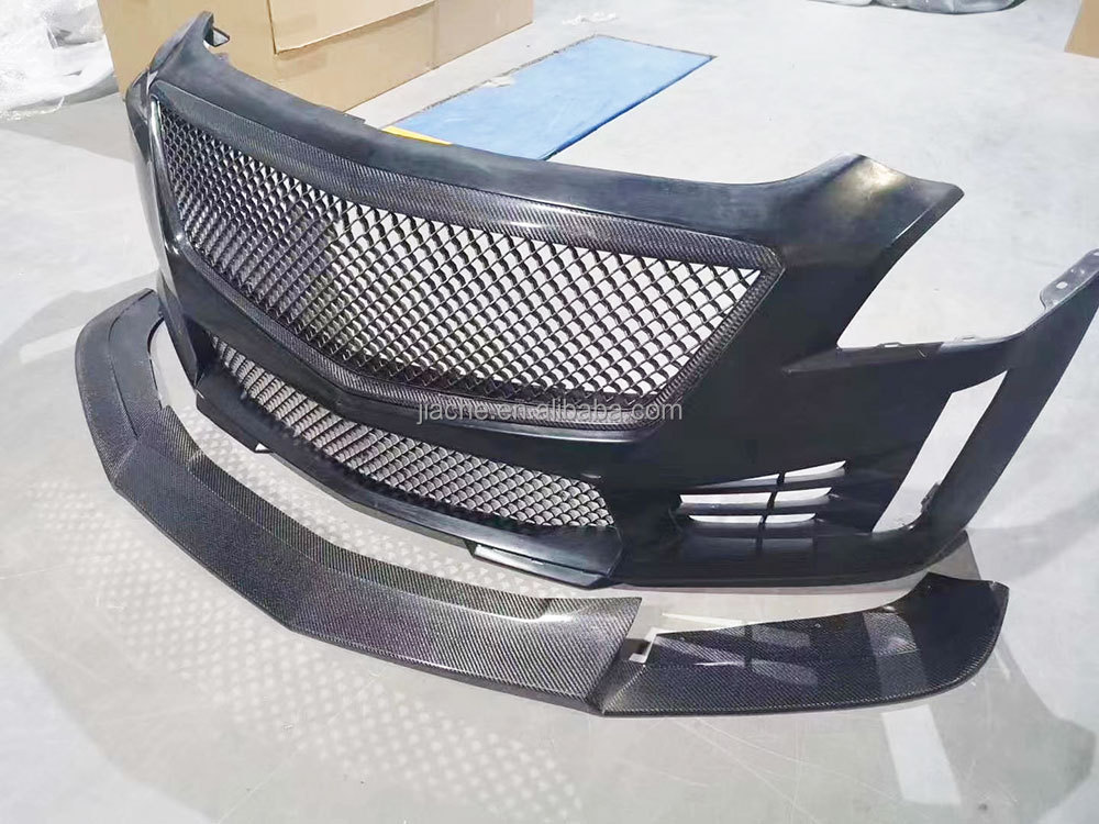 Carbon Fiber Front Bumper Lip Side Skirt Strut Rods For Cadillac CTS