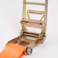 Sangle d'arrimage à cliquet en acier inoxydable avec double crochet en J de 4 pouces, personnalisable, pour stabilisation de cargaison en polyester, idéale pour bateaux et transport tout-terrain